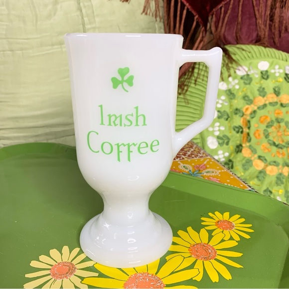 Milk Glass Irish Coffee Mug - Picture 7 of 7